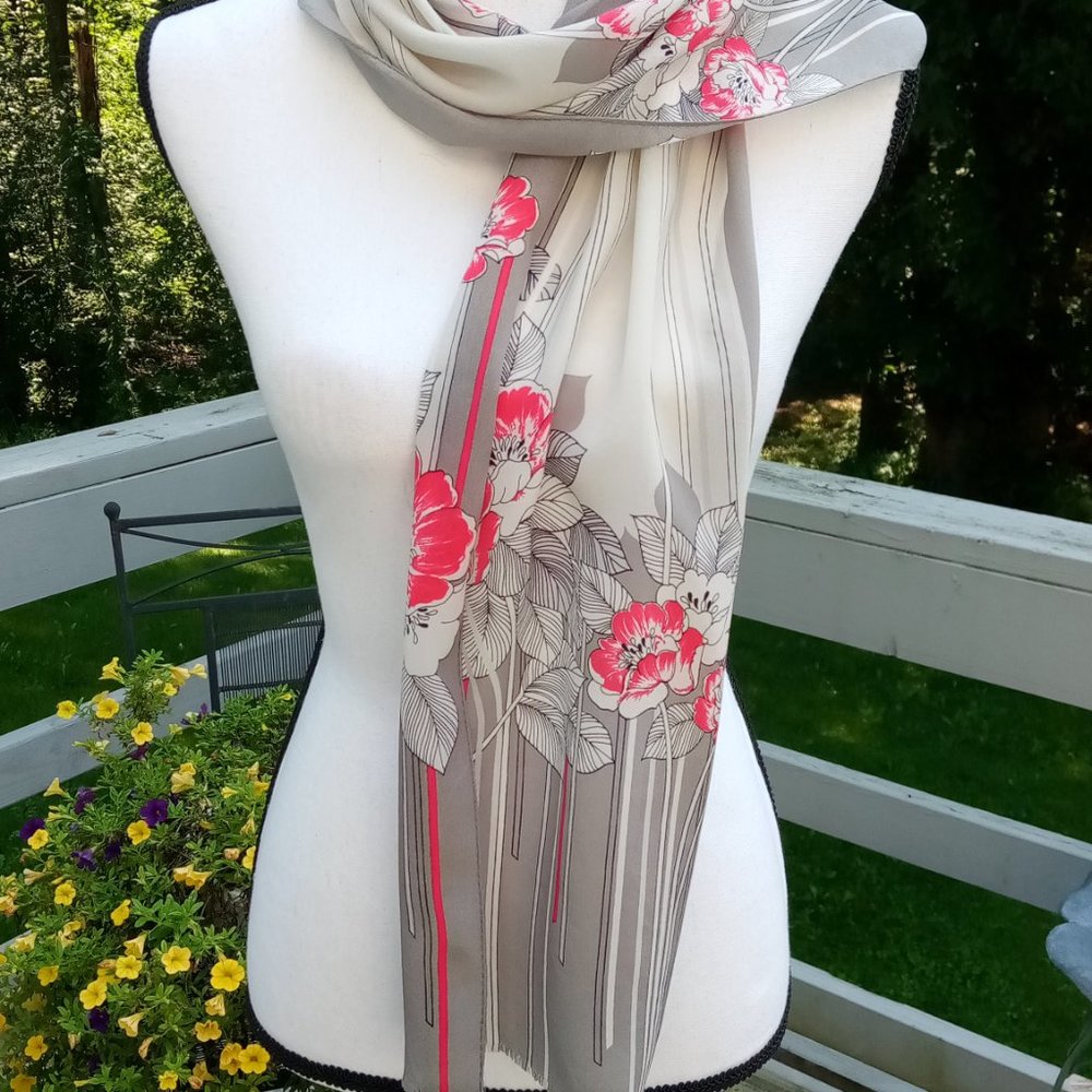 Mde Rauch Vintage Scarf 11”x52”